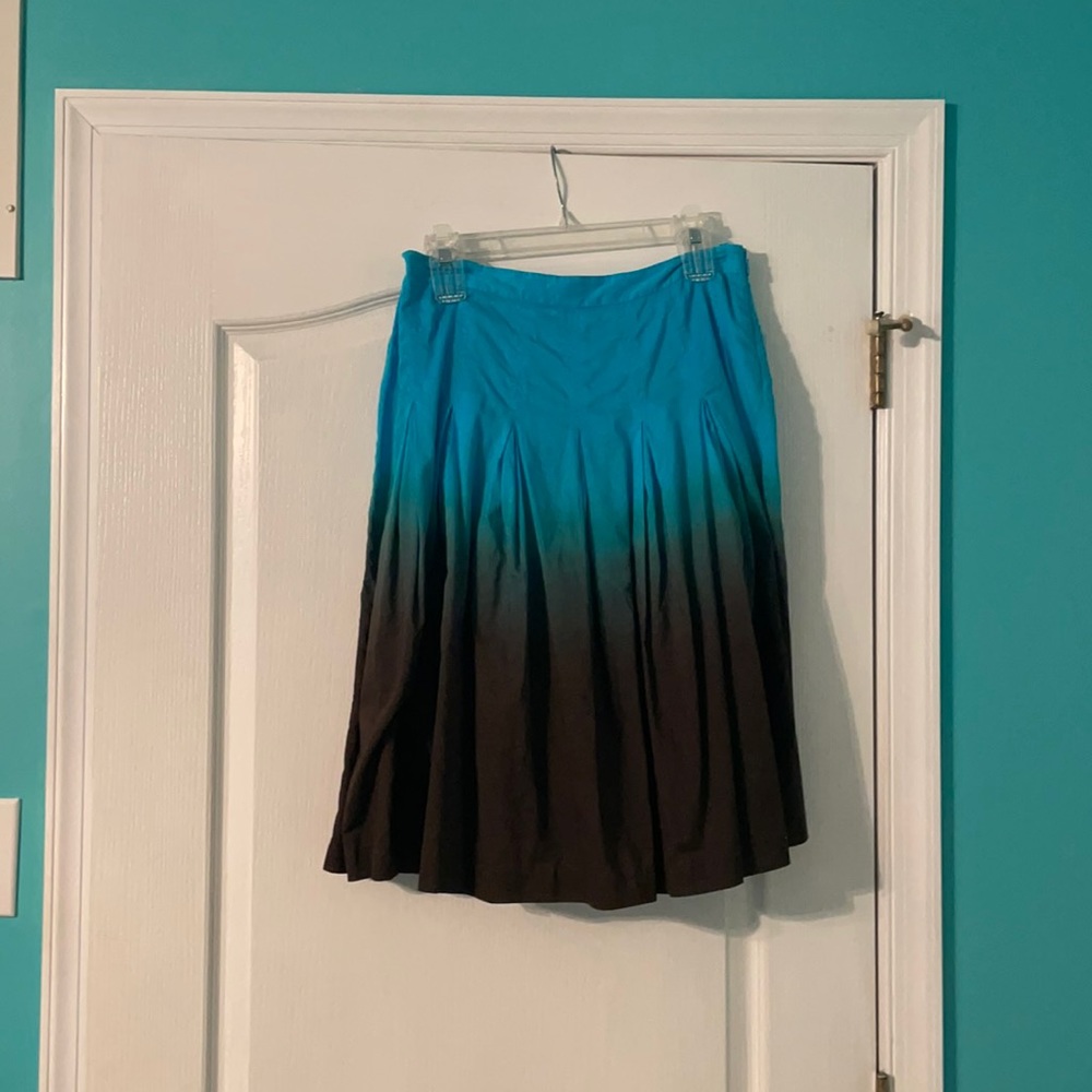 INC Ombré Blue to Brown Knee Length Skirt